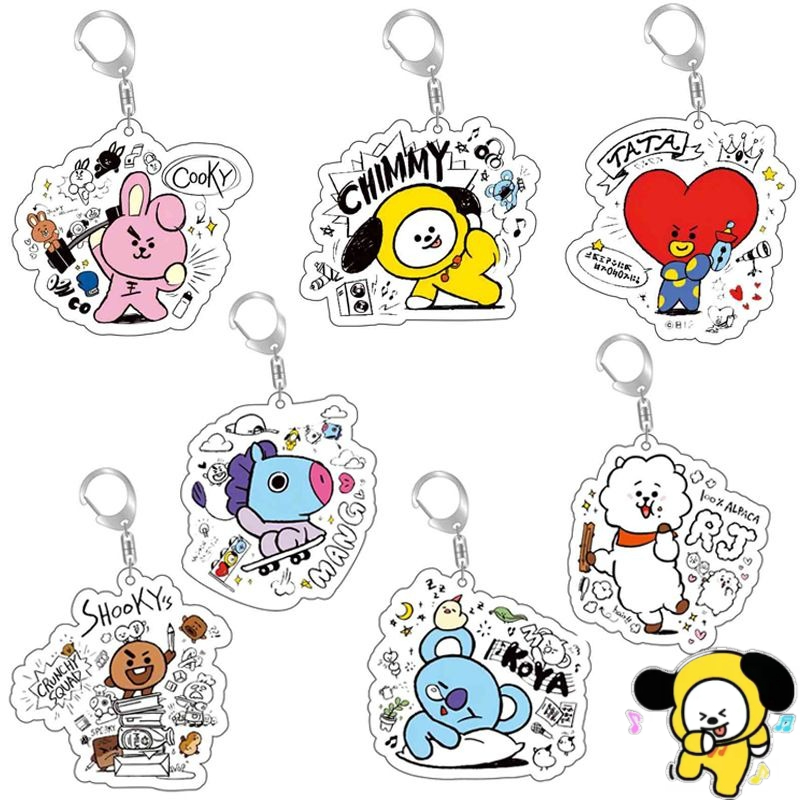 BT21 anime cartoon cute acryli - đánh giá và giá Anime Merchandise Wholesale