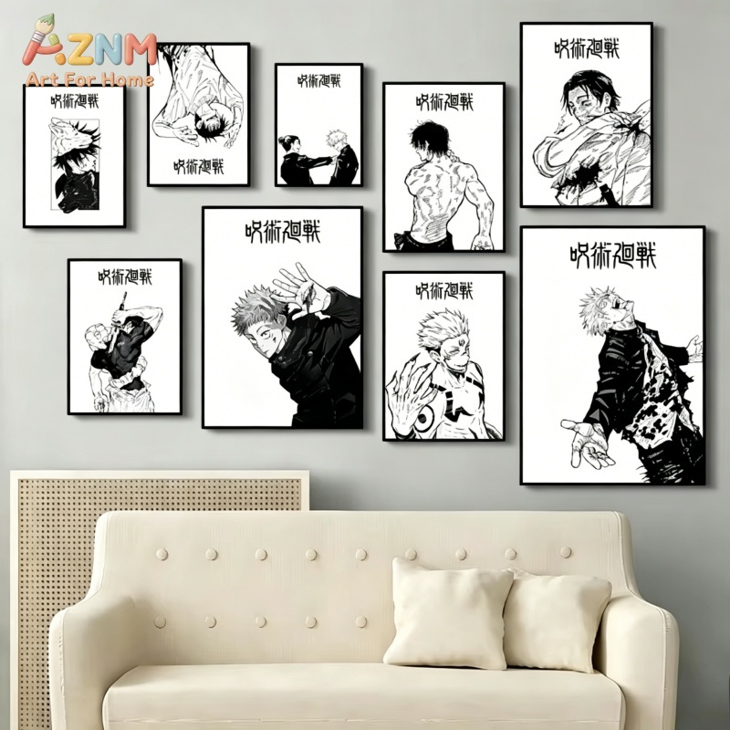 AZNM Jujutsu Kaisen Black Whit - đánh giá và giá Anime Merchandise Posters