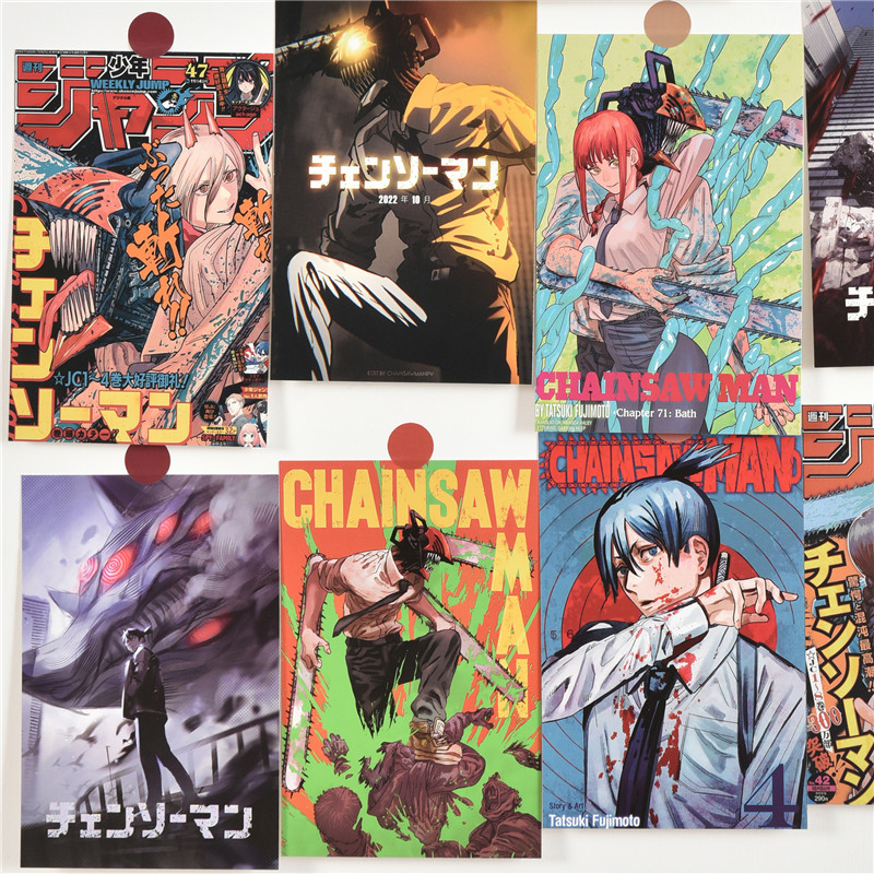10Pcs Japenese Anime Chainsaw  - đánh giá và giá Anime Merchandise Posters