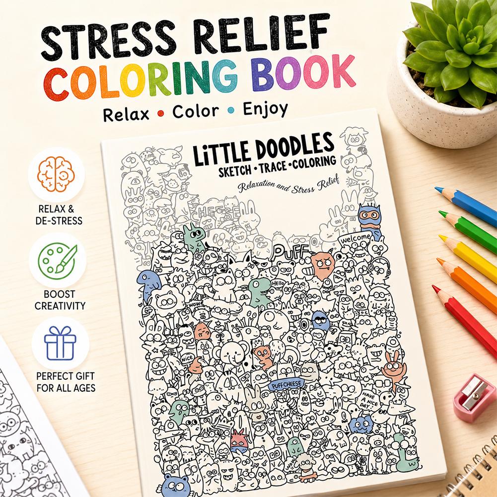 Little Doodles Coloring Book P - đánh giá và giá Art Book Illustration