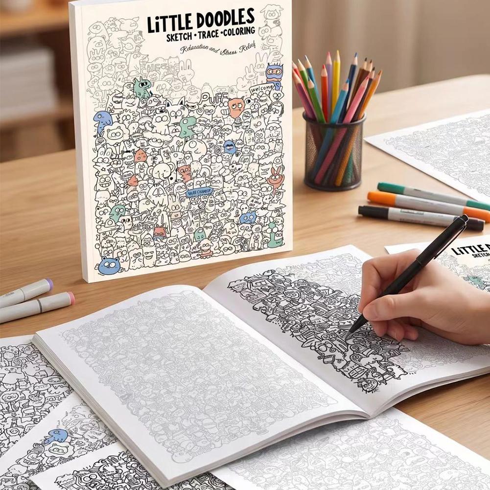 Little Doodles Coloring Book P - đánh giá và giá Art Book Illustration