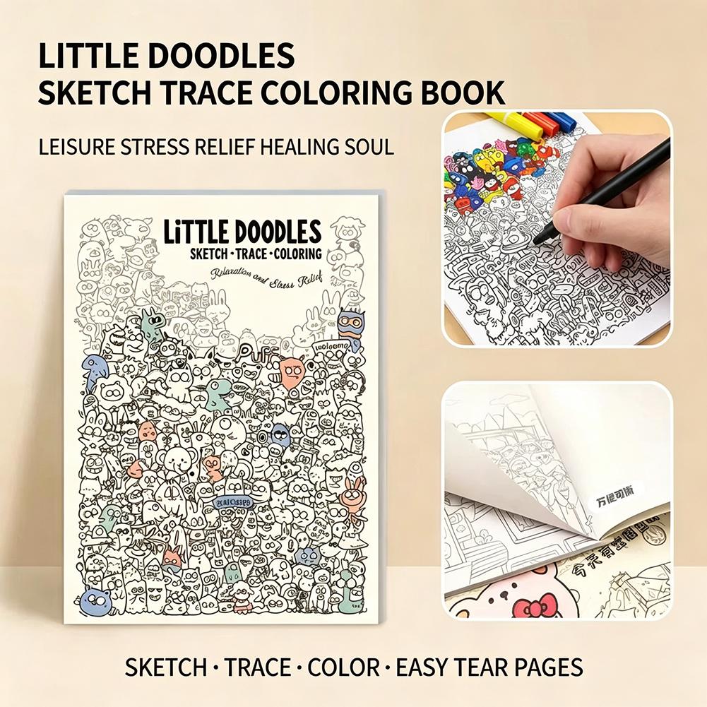 Little Doodles Coloring Book P - đánh giá và giá Art Book Illustration