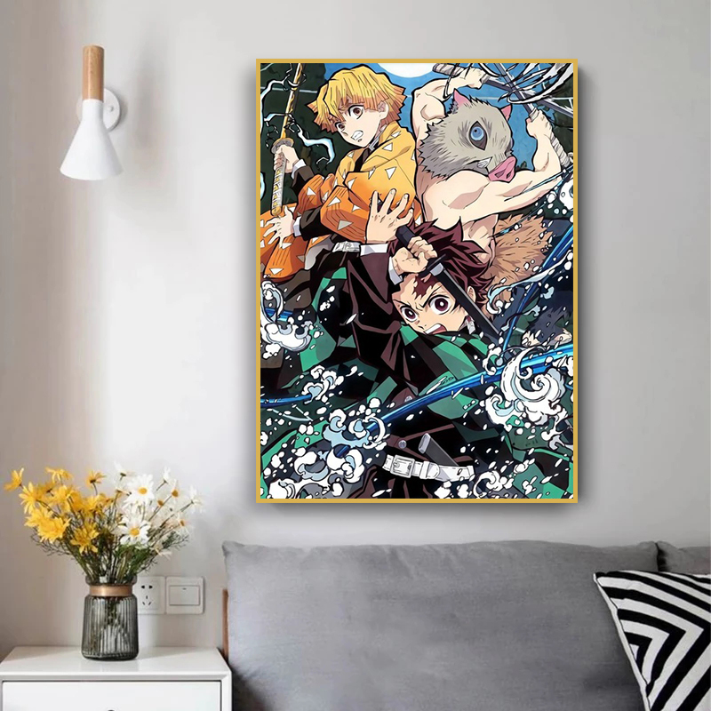 Frameless,Anime Demon Slayer C - đánh giá và giá Anime Merchandise Posters