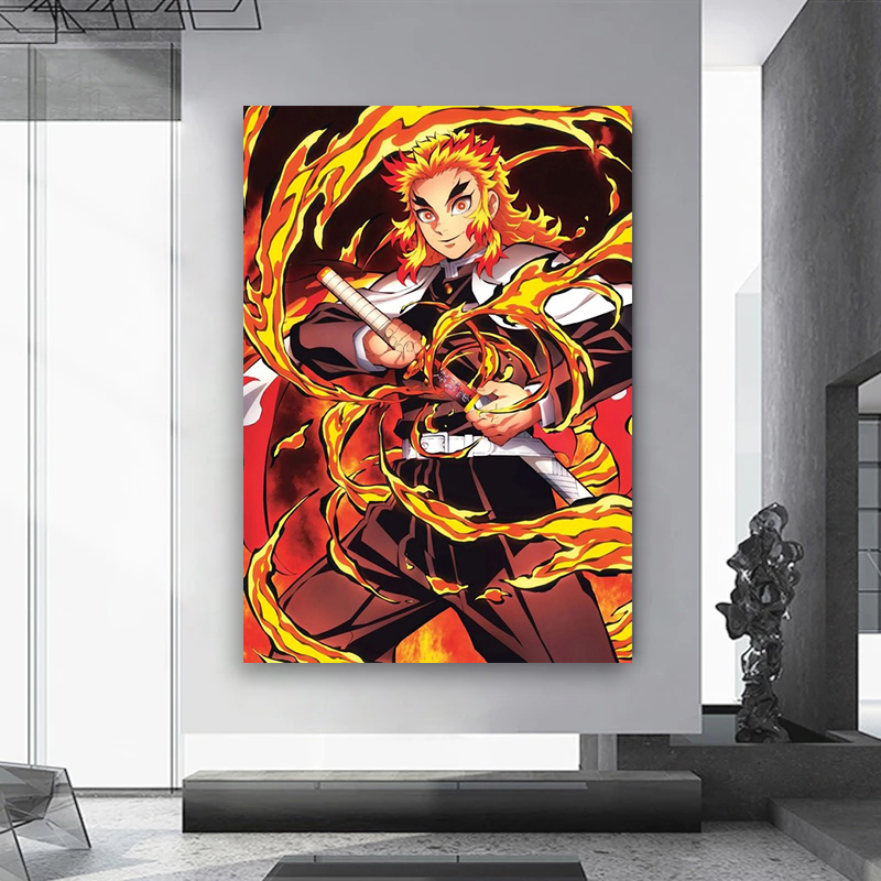 Frameless,Anime Demon Slayer C - đánh giá và giá Anime Merchandise Posters